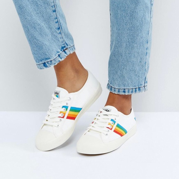 Gola Shoes - Gola Classic Rainbow Stripe Sneakers
